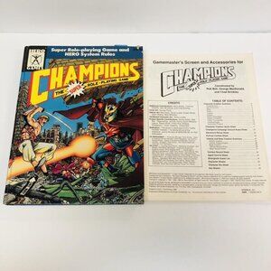 Lot of 2 HERO Games Champions Book and GM Screen Book NO STANDUPS